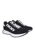 DKNY K3316990 Niva Lace Up Sneakers - Black/White