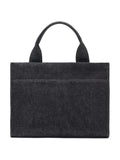 DKNY R62ADR46 Black Denim Mila MD Tote Bag