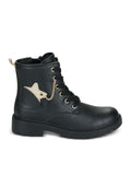 GEOX J6620G C9258 Black/Light Gold Casey Girl Boots