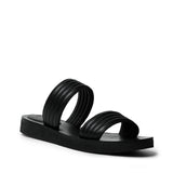 STRIPE GLAMAZONS BLACK LEATHER