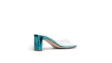 GLAMAZONS GREECE BLUE TRANSPARENT LEATHER
