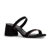 RAINBOWAVE BLACK SUEDE MULE GLAMAZONS