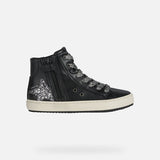 GEOX J044GA BLACK/DK SILVER J KALISPERA GIRL